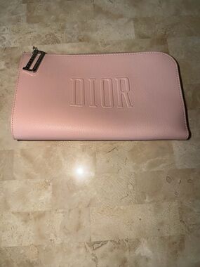 Dior Light Pink Embossed Leather LOOK Pouch
